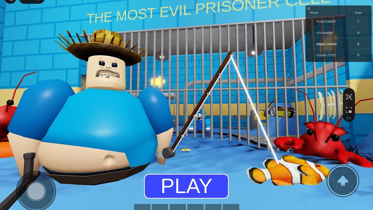 FISHER MAN BARRY'S PRISON RUN! Roblox Obby Walkthrough 4 death 4k