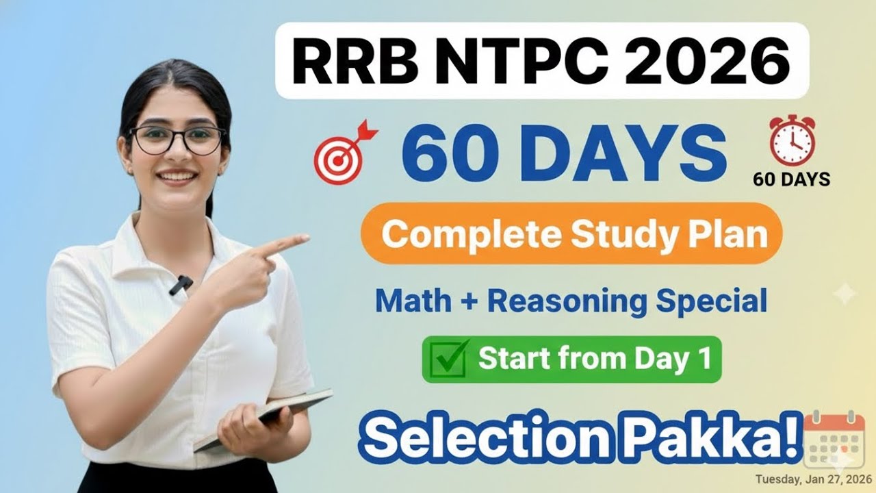 🚆 RRB NTPC 2026 | 60 Days Complete Strategy | Maths + Reasoning Preparation Plan#rrbntpc#ntp2025 