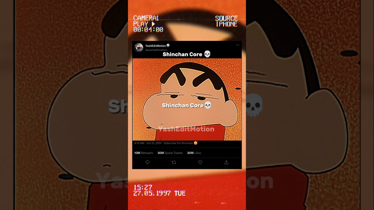 Shinchan Core 💀 [part-04] 😂 | Shinchan Funny Moments 😅 | YashEditMotion #shinchan #shorts #core