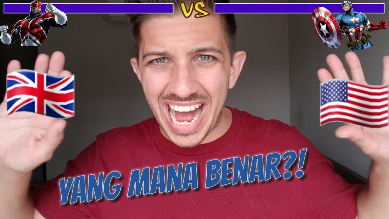 Bedanya diantara English dari 🇬🇧 vs 🇺🇸