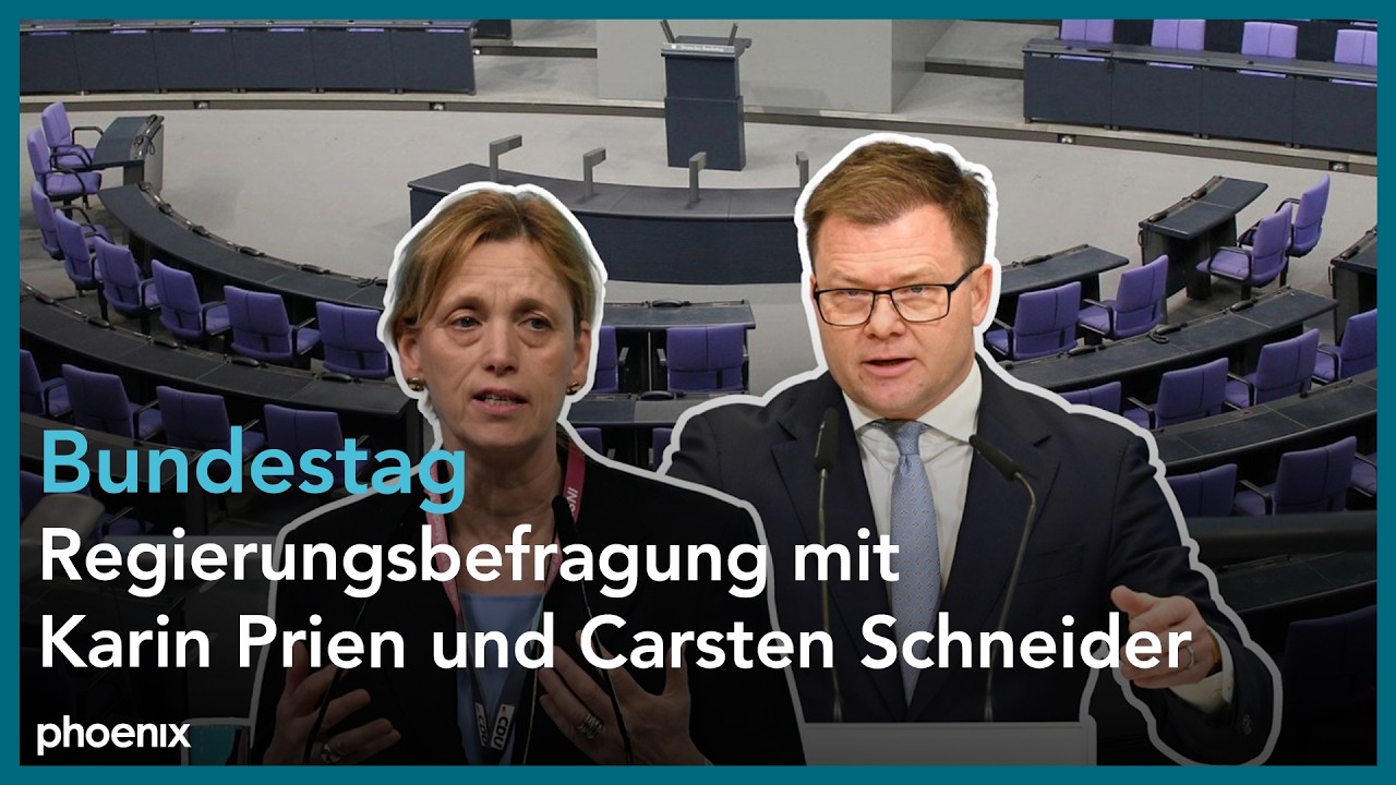 Bundestag LIVE: Regierungsbefragung mit Karin Prien und Carsten Schneider | 04.03.26
