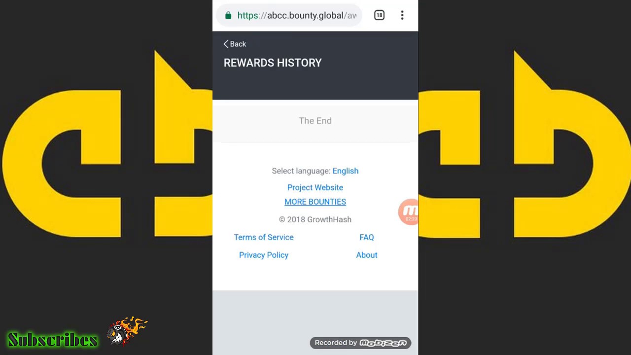 Big Bounty ABCC 150 ETH