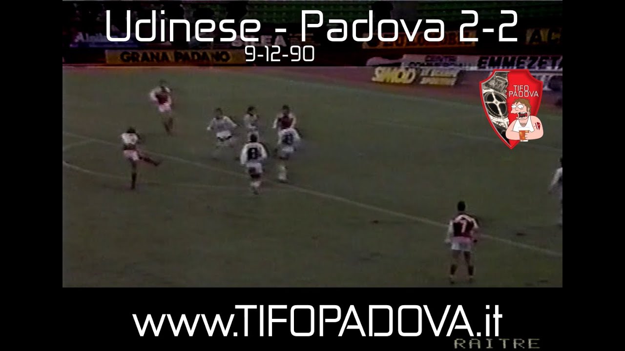 PRIMO GOAL DI ALBERTINI CON LA MAGLIA DEL PADOVA: UDINESE - PADOVA 2-2 (9-12-90)