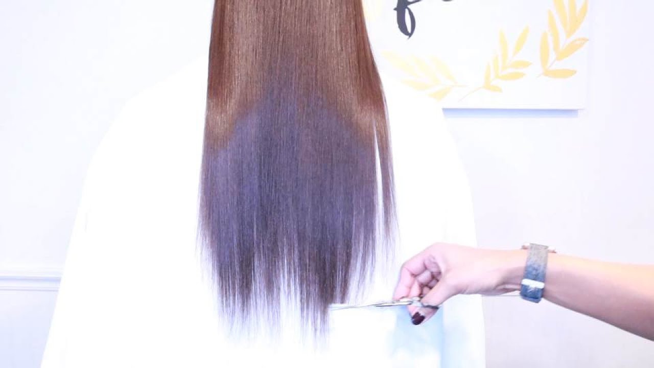 Silk PRESS on FINE Natural CURLY HAIR/ HAIR TRIM