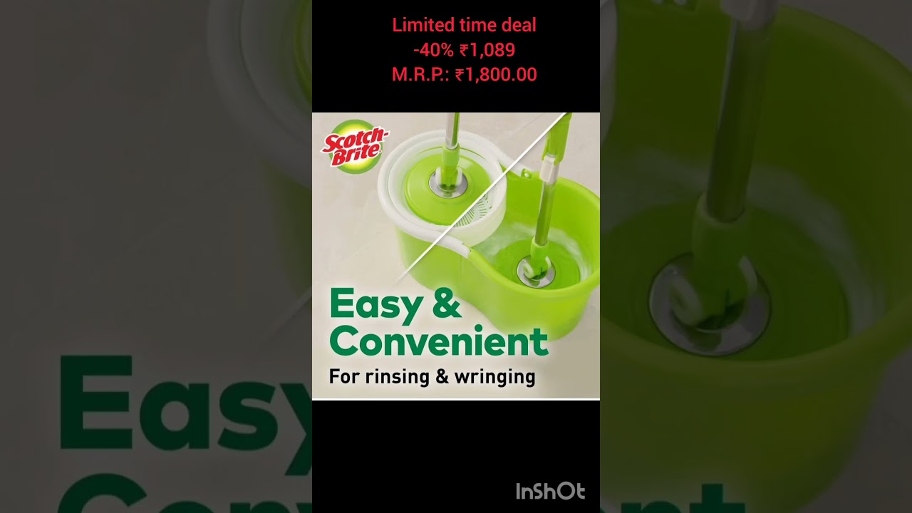 Scotch-Brite 2-in-1 Bucket Spin Mop link in description #trending #new #mop #home #house #ad #best