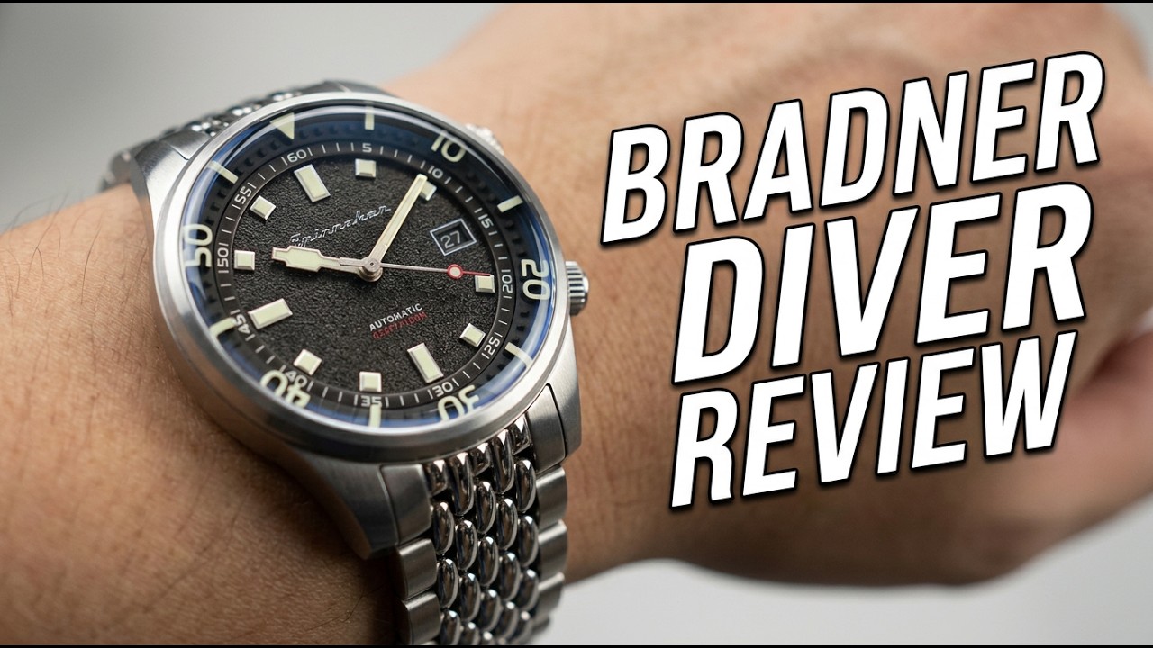 Spinnaker Bradner Diver Watch with New Rice Metal Bracelet Band Review