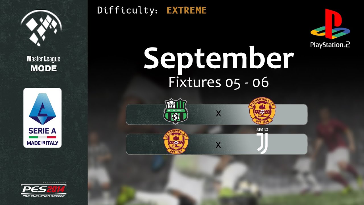 PES 2014 - Serie A Fixtures 05 - 06 (Master league) PS2