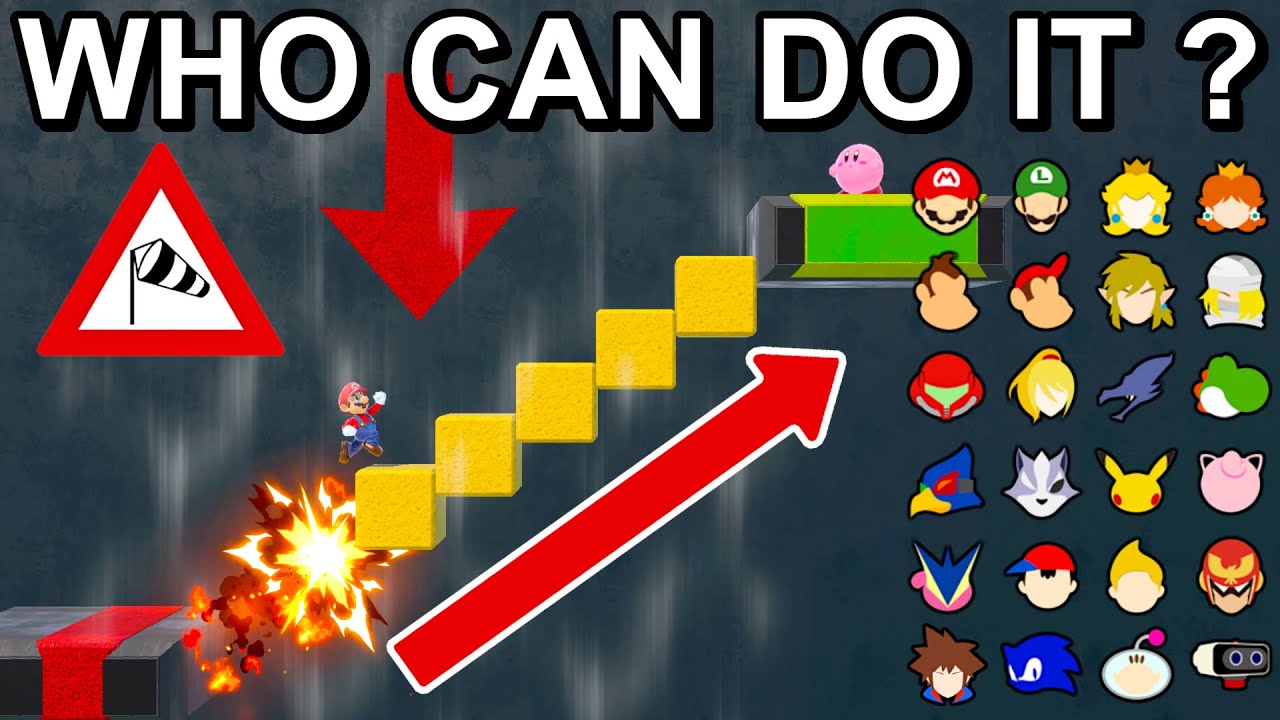 Who Can Climb Up The EXPLOSIVE Stairs ? - Super Smash Bros. Ultimate