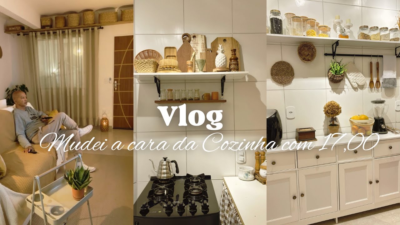 MUDEI A CARA DA COZINHA GASTANDO 17,00 - IDEIAS BARATAS PARA ORGANIZAR  E DECORAR SUA COZINHA