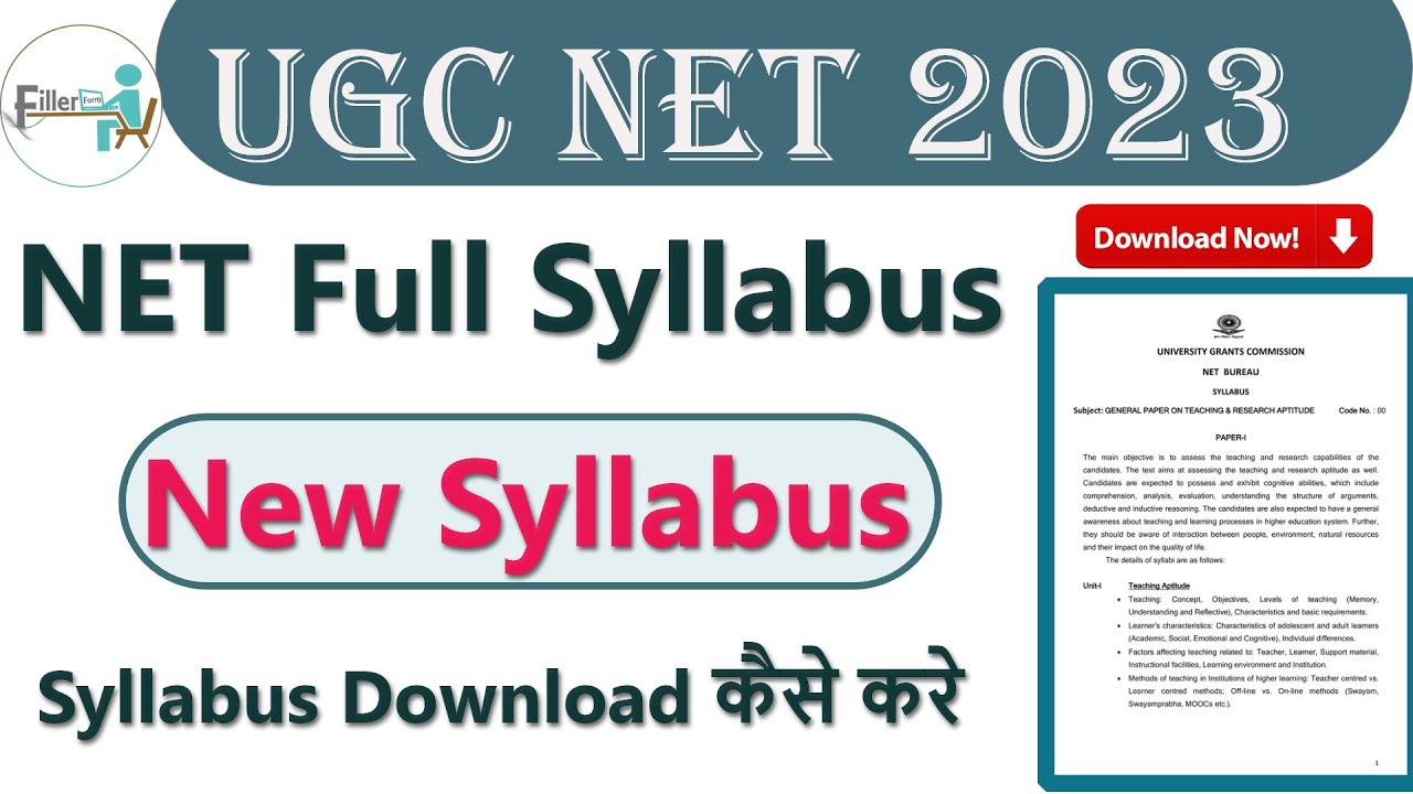 NET New 2023 full syllabus | UGC net syllabus 2023 | UGC net syllabus 2022 paper 1 | UGC NET Exam