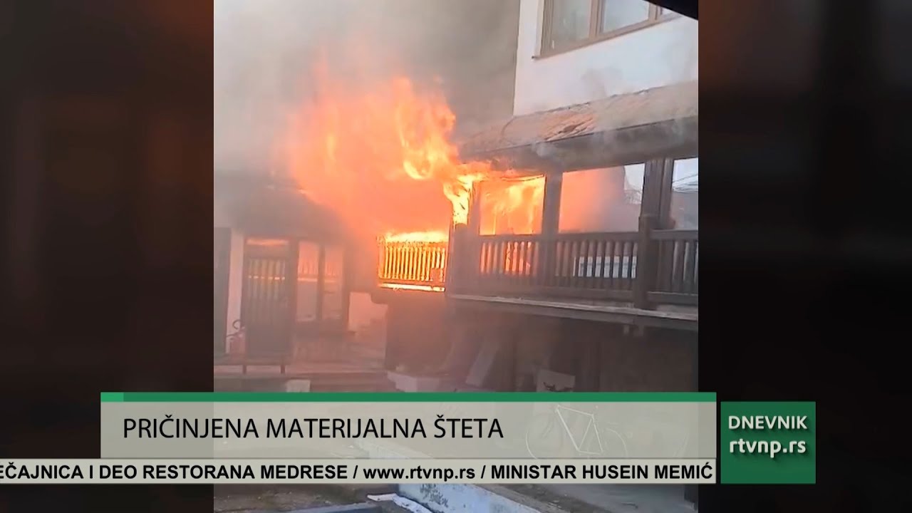 Požar na zgradi Mešihata IZ u Srbiji
