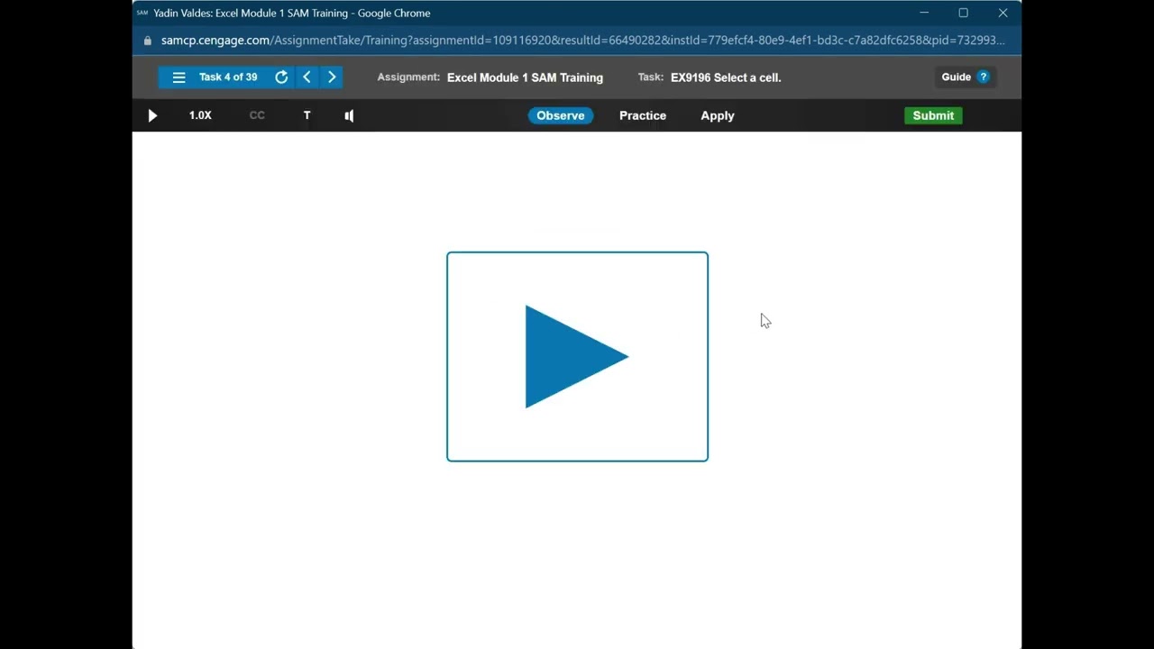 Watch this before starting Week 7 - Excel Module 1: Creating a Worksheet and a Chart​