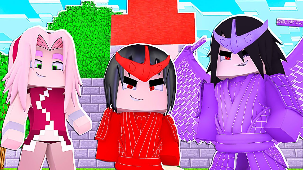 Minecraft - Who's Your Family? - O FILHO DE SASUKE UCHIHA ARMADURA SUSANOO INDRA E SAKURA SENNIN!