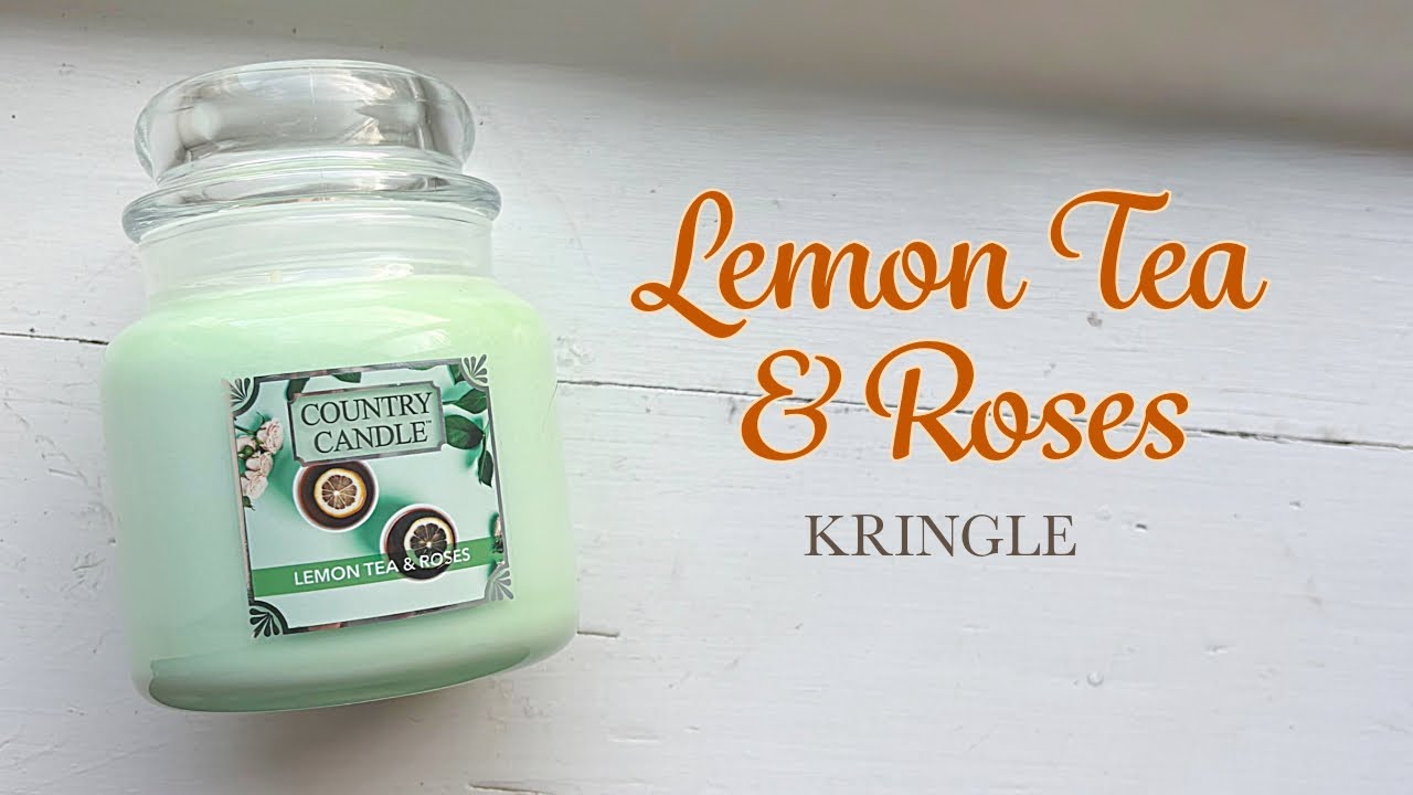 Lemon Tea & Roses ☕️ from Kringle aka Country Candle ☕️ candle review