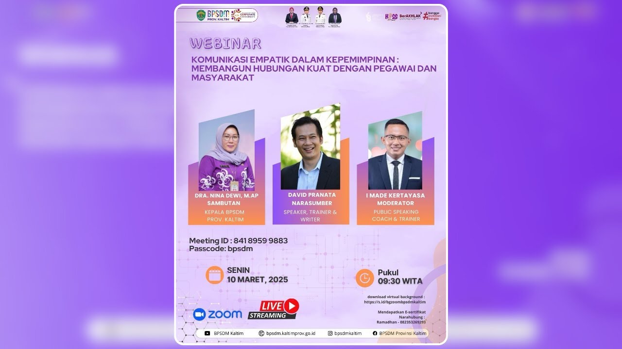 Webinar - Komunikasi Empatik dalam Kepemimpinan