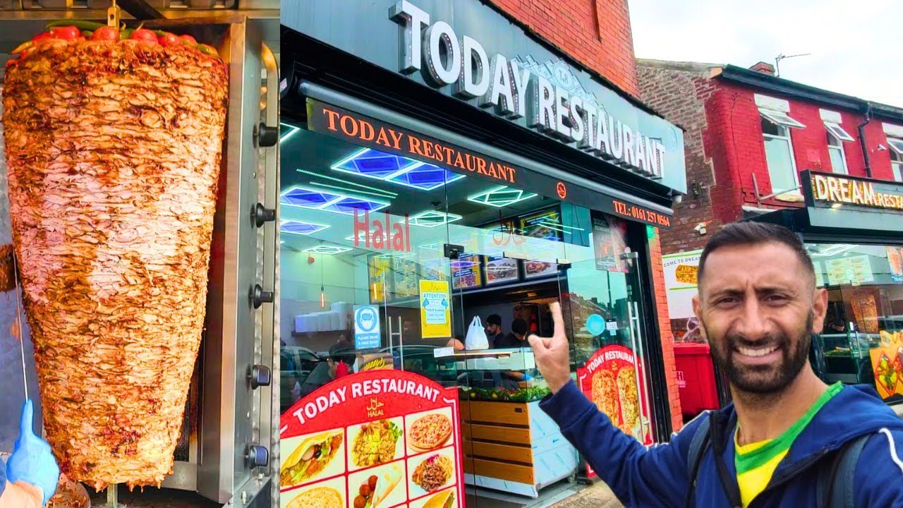 FIRST Time EVER! Trying A SHAWARMA On The Famous Curry Mile In MANCHESTER!