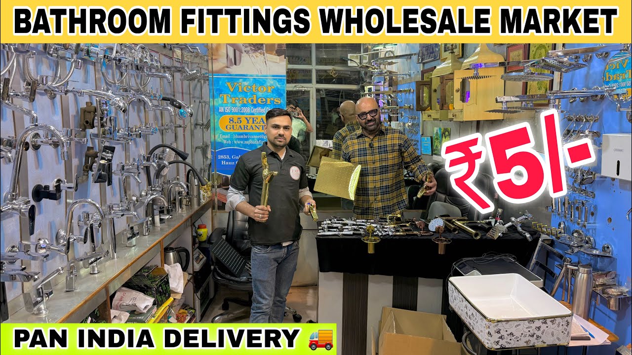 Bathroom Fittings At Factory Price | Start ₹5/- | Wholesale Market Delhi  | Akki singh vlog
