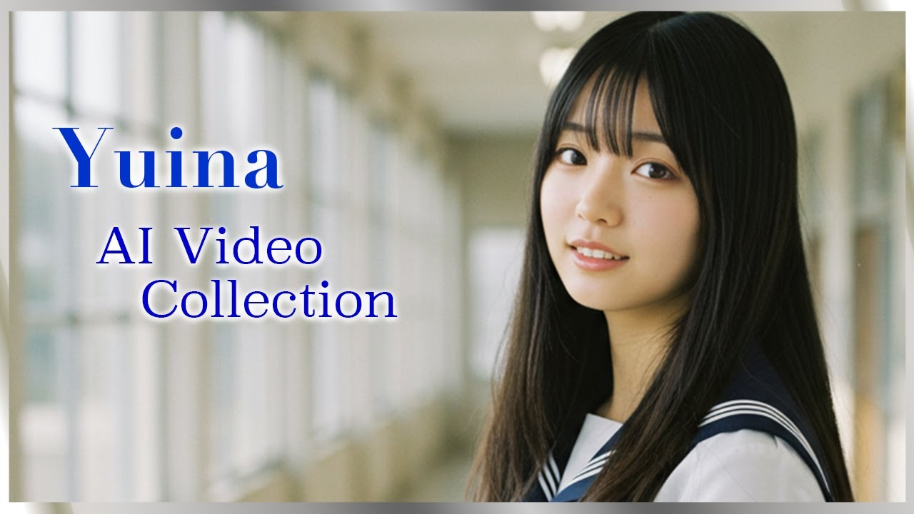 【可愛い女子高生】Yuina music video AI [Cute High School Girl] #音楽 #美少女#jk#癒し#beauty#グラビア#制服#女子校#aigirl#セーラー服