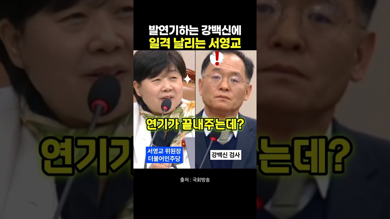 발연기하는 강백신에 일격 날리는 서영교