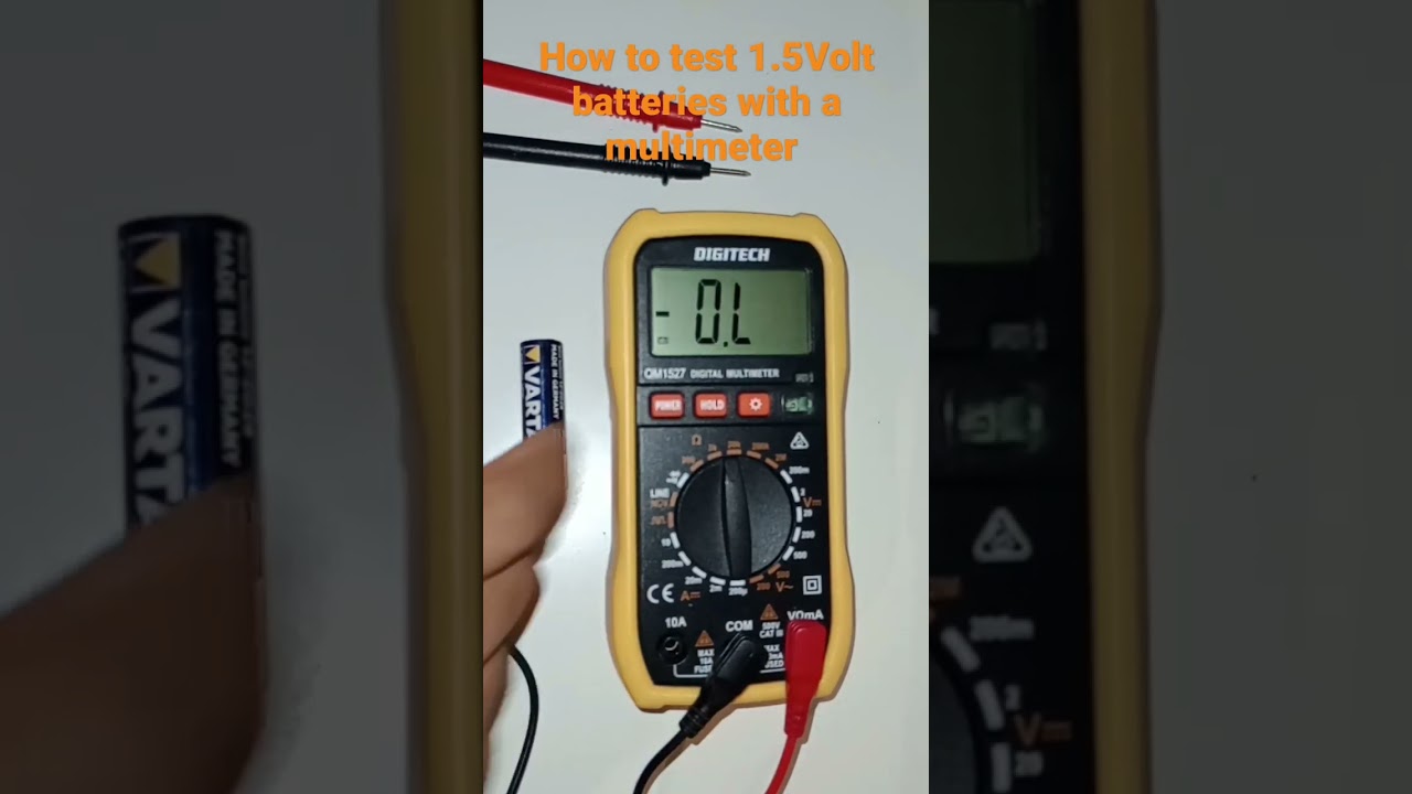 How to test 1.5volt AA size batteries with a multimeter