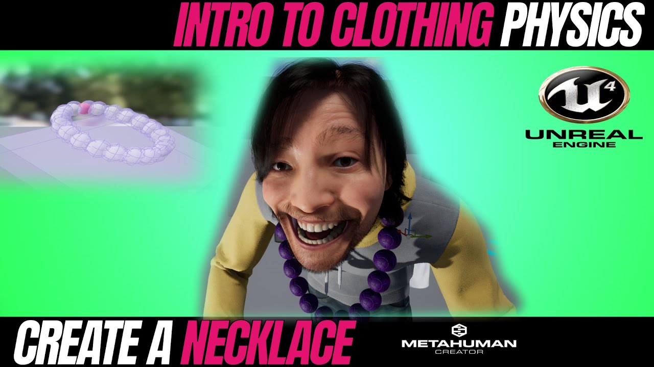 Unreal Engine - Create Jewelry  - Necklaces for Metahumans | Intro to Unreal Engine Clothing Physics