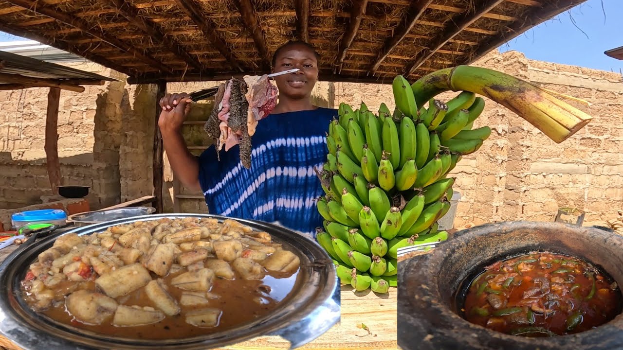 Old-Style Village Recipe |Turning Cow Stomach Into Delicious Meal 🔥With Fresh Banana From Farm 