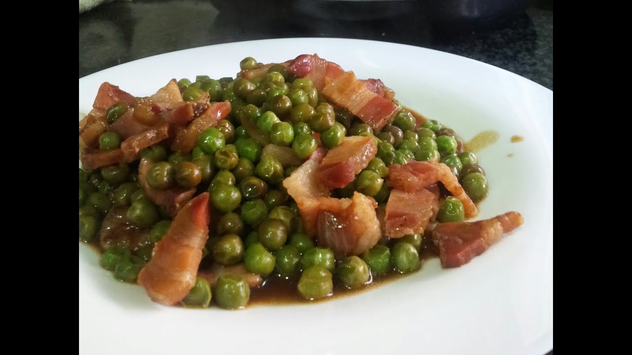 Guisantes con bacon en GM E
