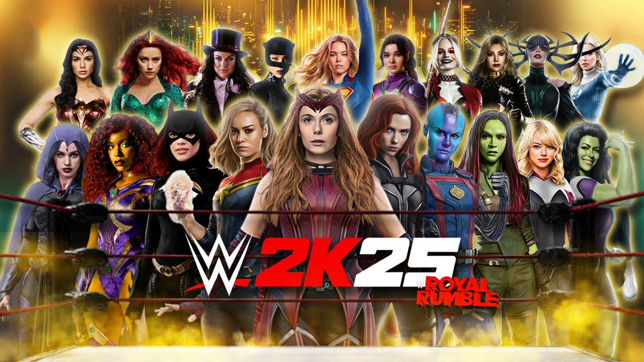 Матч «Королевская битва» между женщинами Marvel и DC — WWE 2K25
