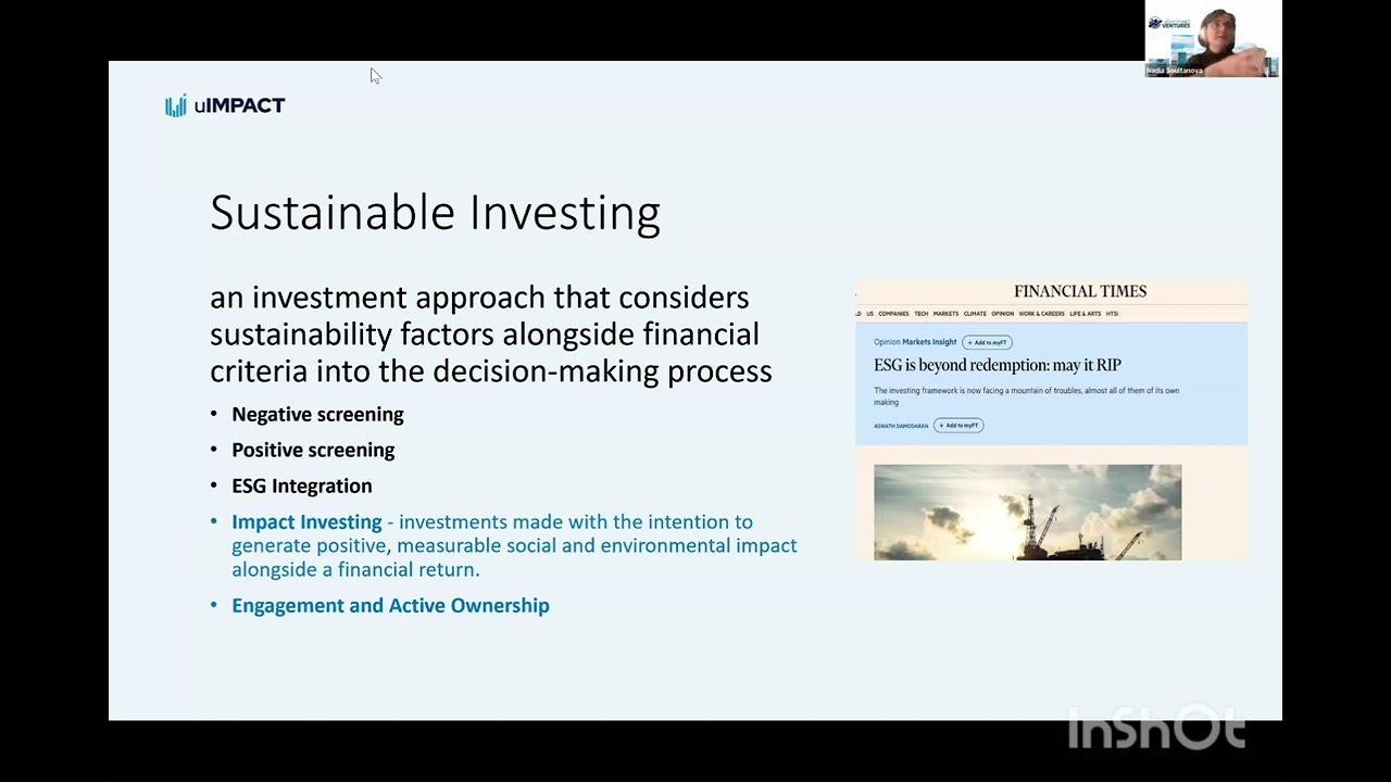 The Impact Investor Point of View