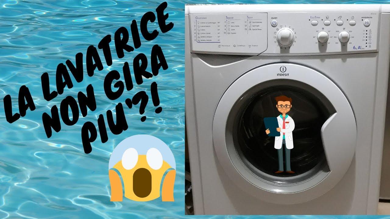 riparazione lavatrice con cestello fermo.