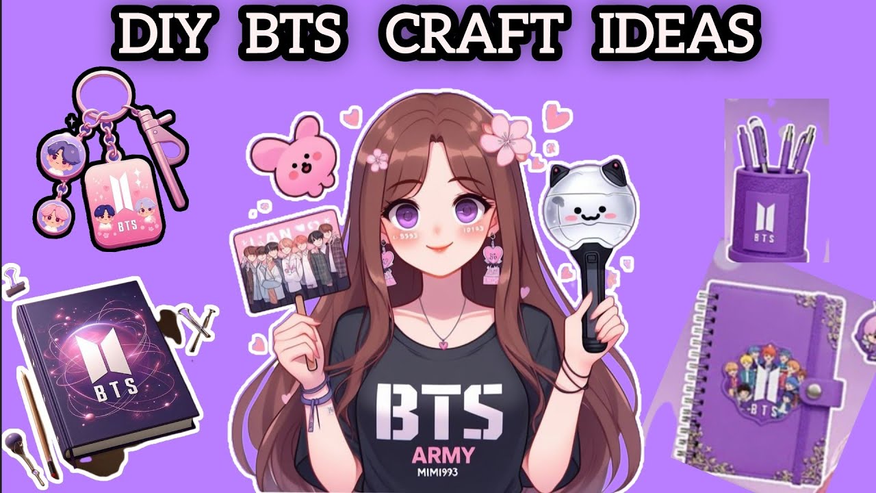 💜(5 DIYs ) BTS diy school supplies craft ideas!”💜✨| 