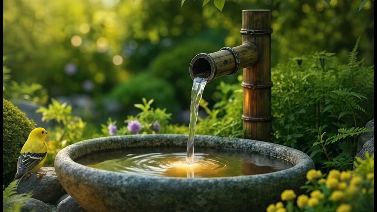 Soothing Music + Bamboo Water Sounds 🌿 Calming Music, Stress & Anxiety Relief, Spa Music Relaxation