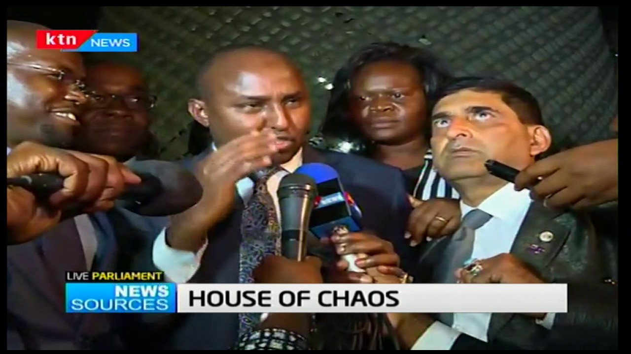 News Sources: Chaos rocks Parliamentary proceedings as CORD MP's forces sitting to be adjourned