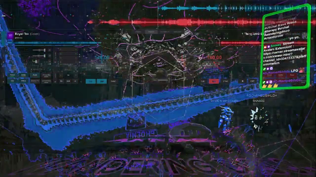 ▓░▒ annias live  ▒░▓ live @ wandering disco & chatoic rose! #VRChat #rave #bass #therapy