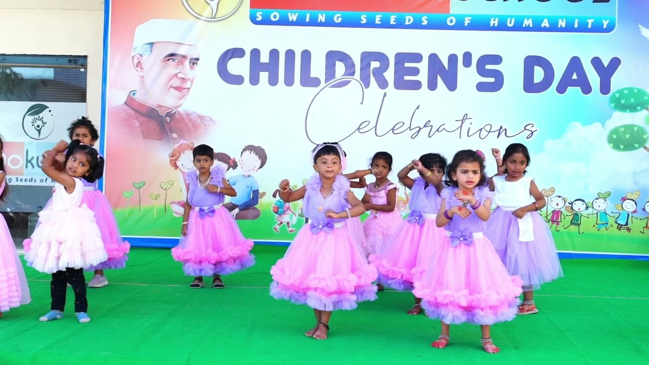LKG Girls Dance Performance || Children's Day Celebrations || Ankuram School Sangareddy
