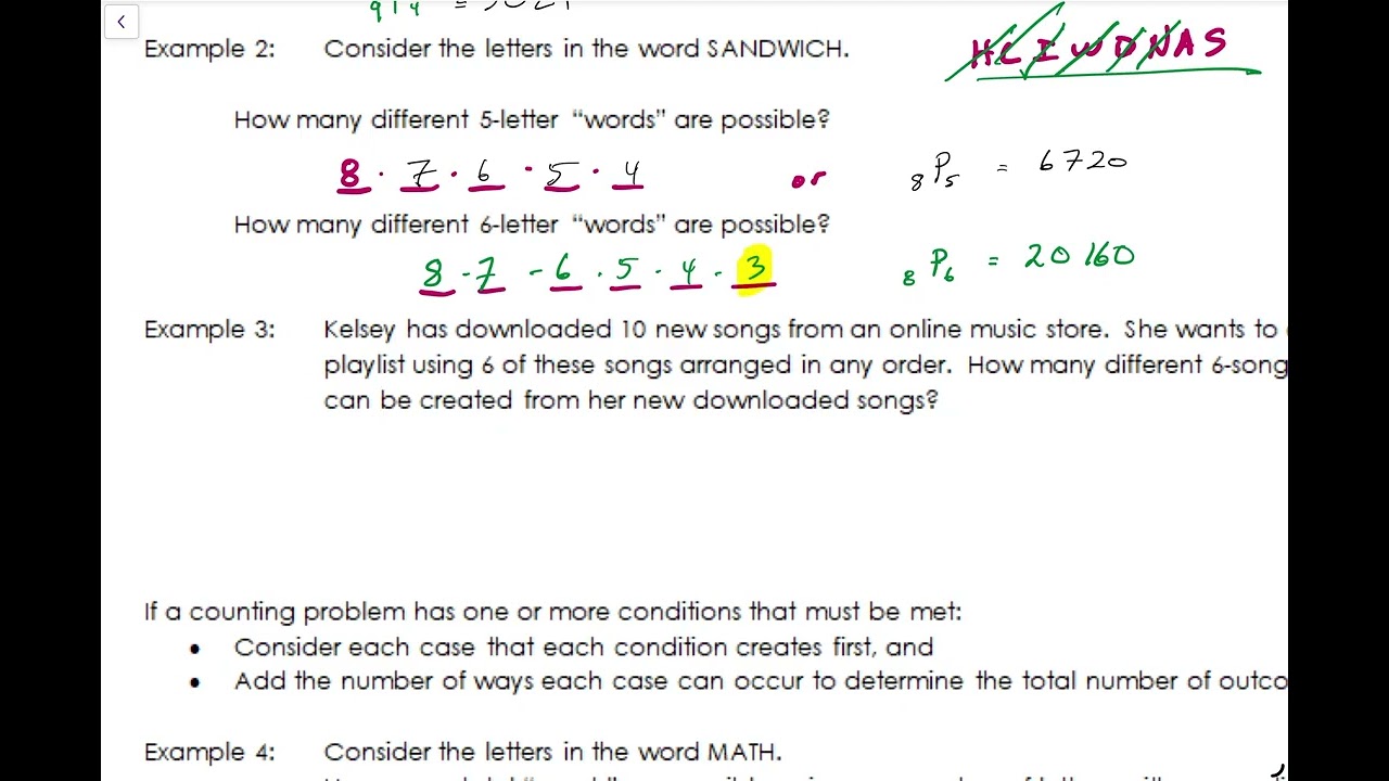 A12 C.4.a - Permutations when Objects are Distinguishable