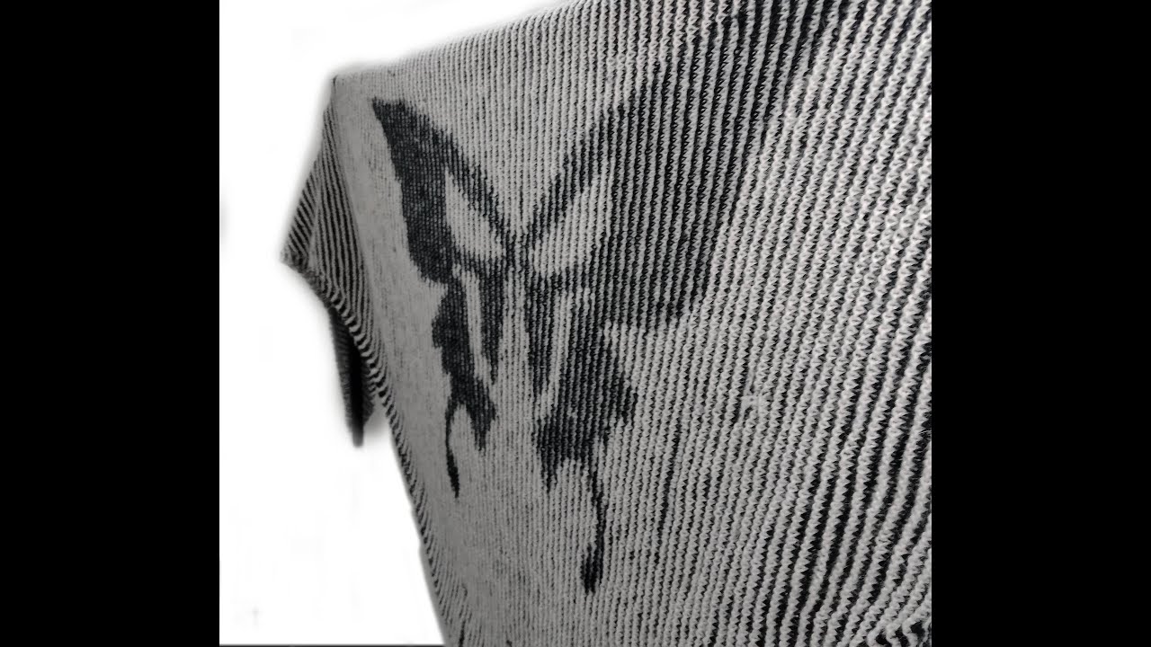 chal ilusion mariposa, Illusion Knitting (shadow knitting) Scialle ai ferri