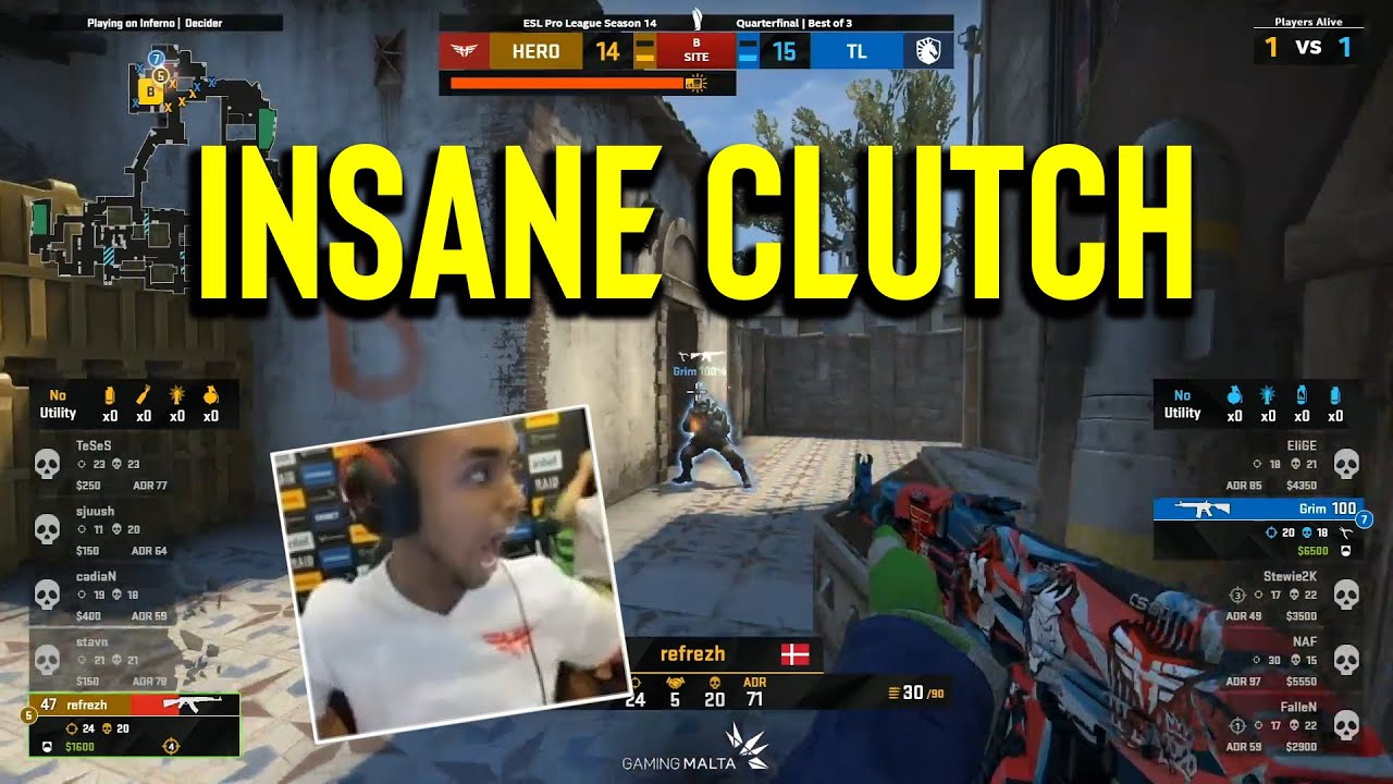 REFREZH INSANE 1v5 CLUTCH ACE