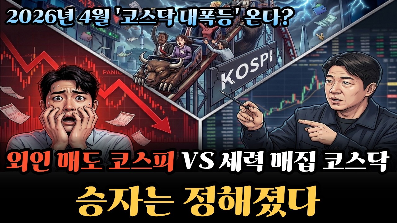 코스피 -10% 빠질 때 코스닥은 왜 -6%만 빠졌을까? 돈의 주인이 바뀌고 있습니다