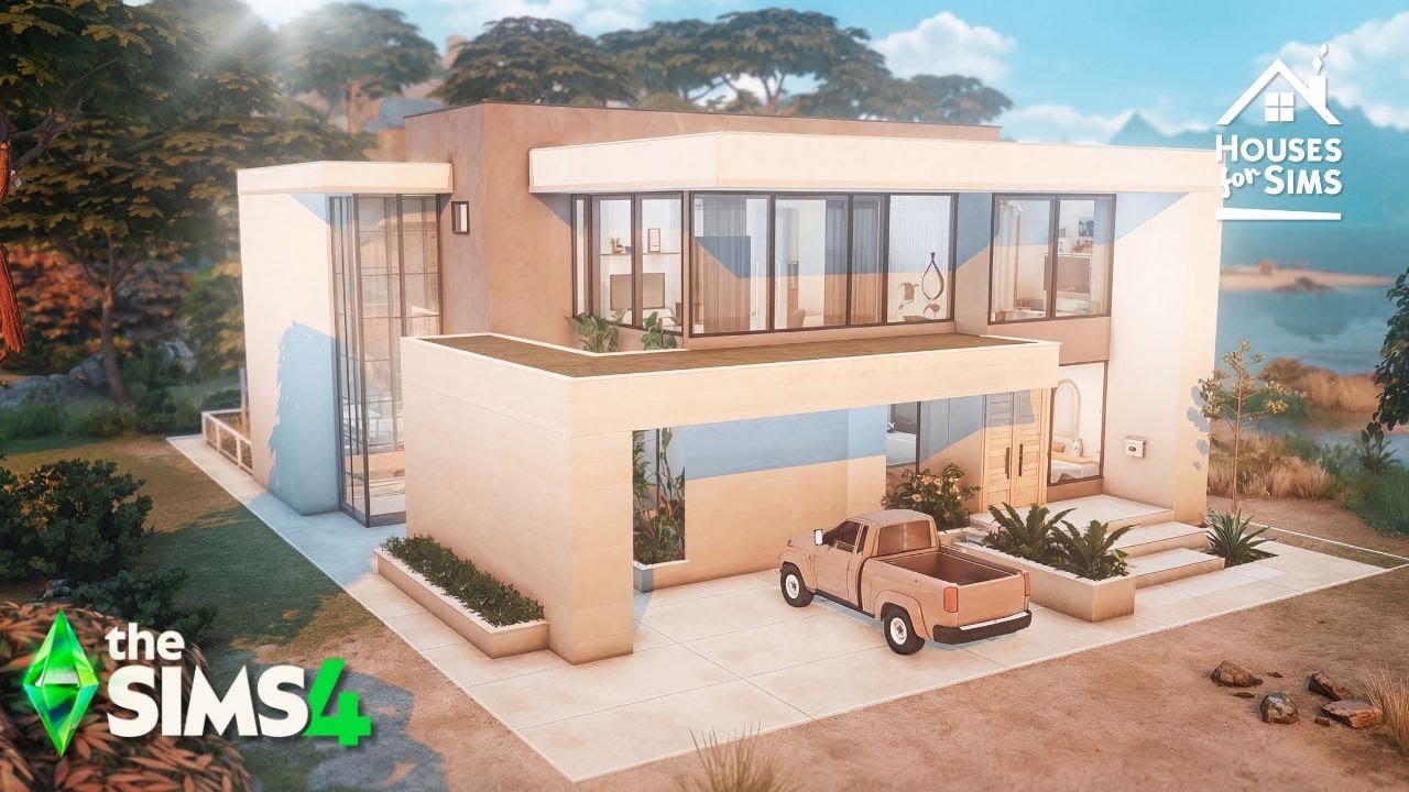 MODERN HOUSE BY THE SEA - THE SIMS 4 - Relaxing Speed Build