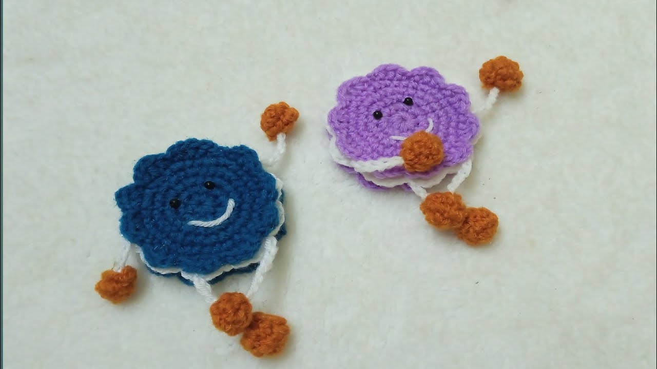 Cute Crochet Cookie Keychain/Cookie Keychain tutorial in Tamil
