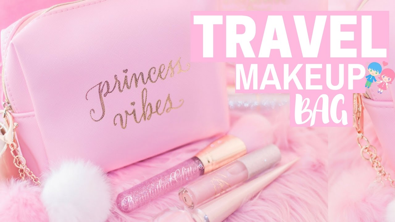 WHATS IN MY TRAVEL MAKEUP BAG?👛💕 -SLMissGlam