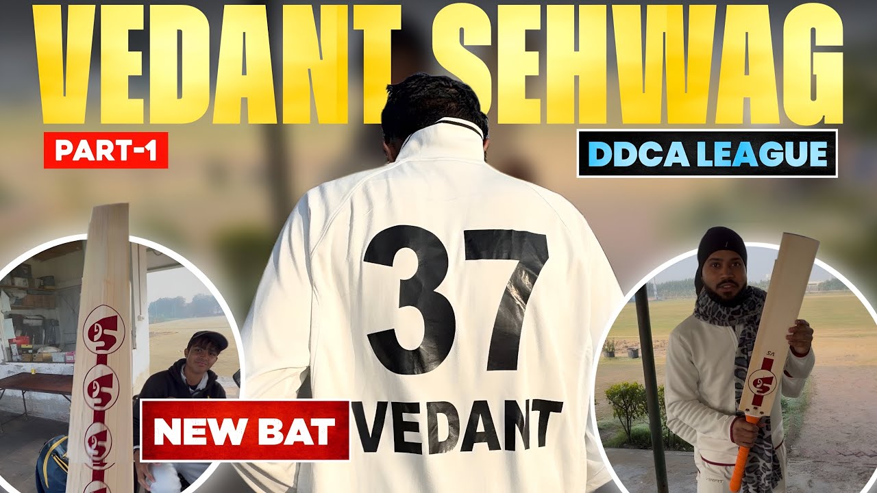 ||VEDANT SEHWAG WITH HIS NEW SG BAT🥰🏏||DDCA LEAGUE MATCH||VIRENDER SEHWAG SIR LEGEND||