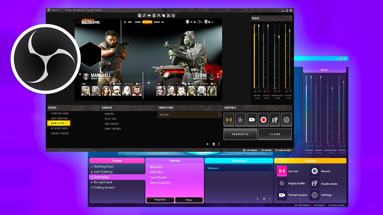 What if OBS Studio Looked Different? Themes concept