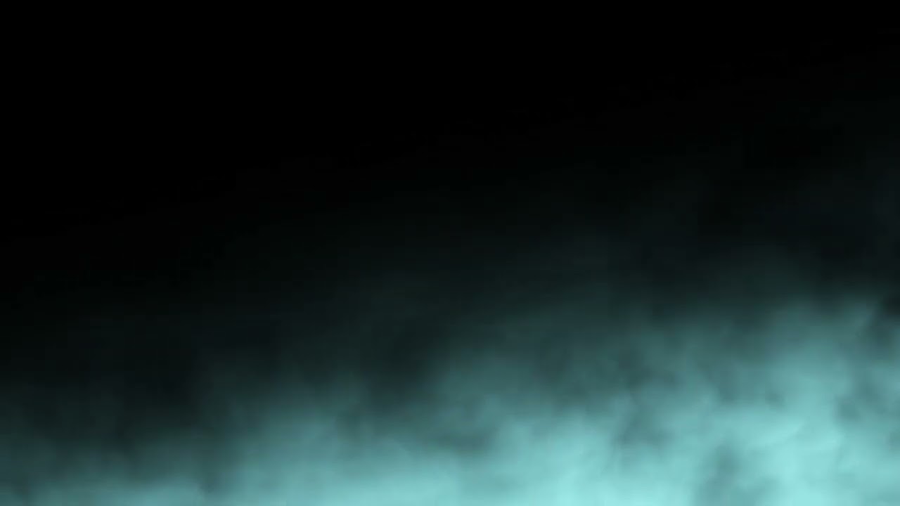 Dynamic and fast-moving turquoise smoke trails swirling across a deep black background