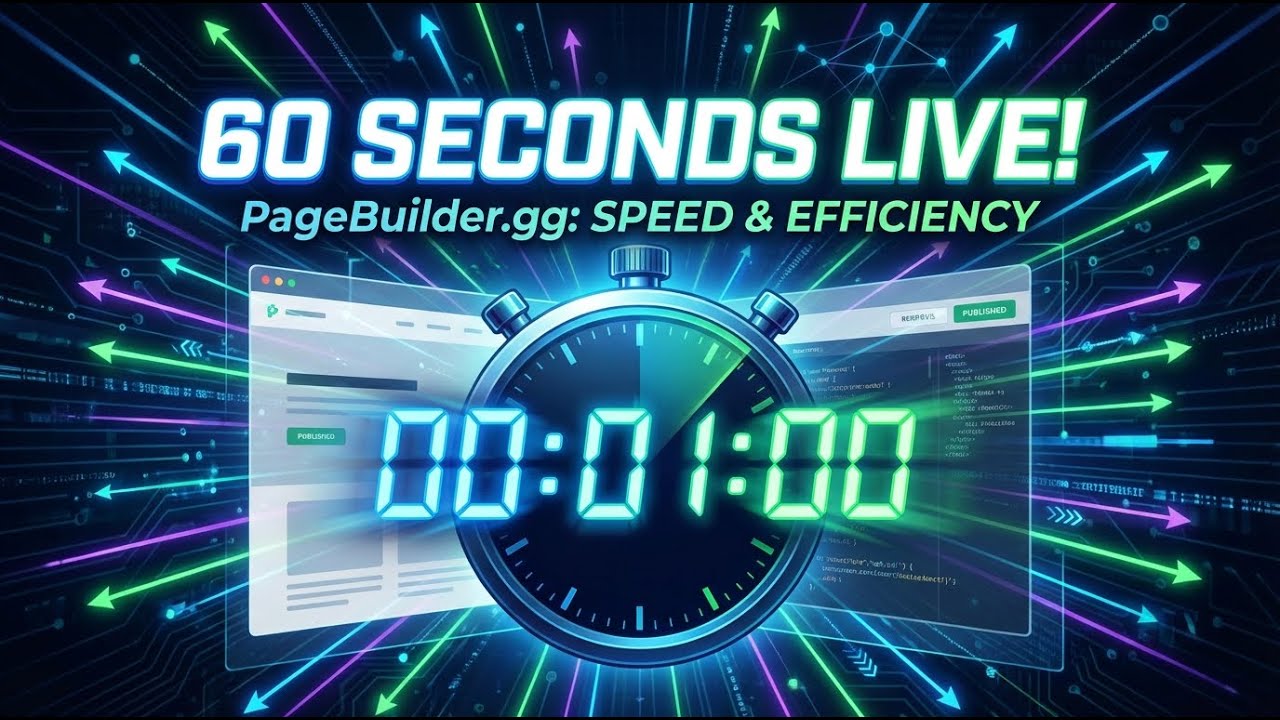 PageBuilder.gg: 1 Minute Website Live (with Technical Benefits Explanation)!