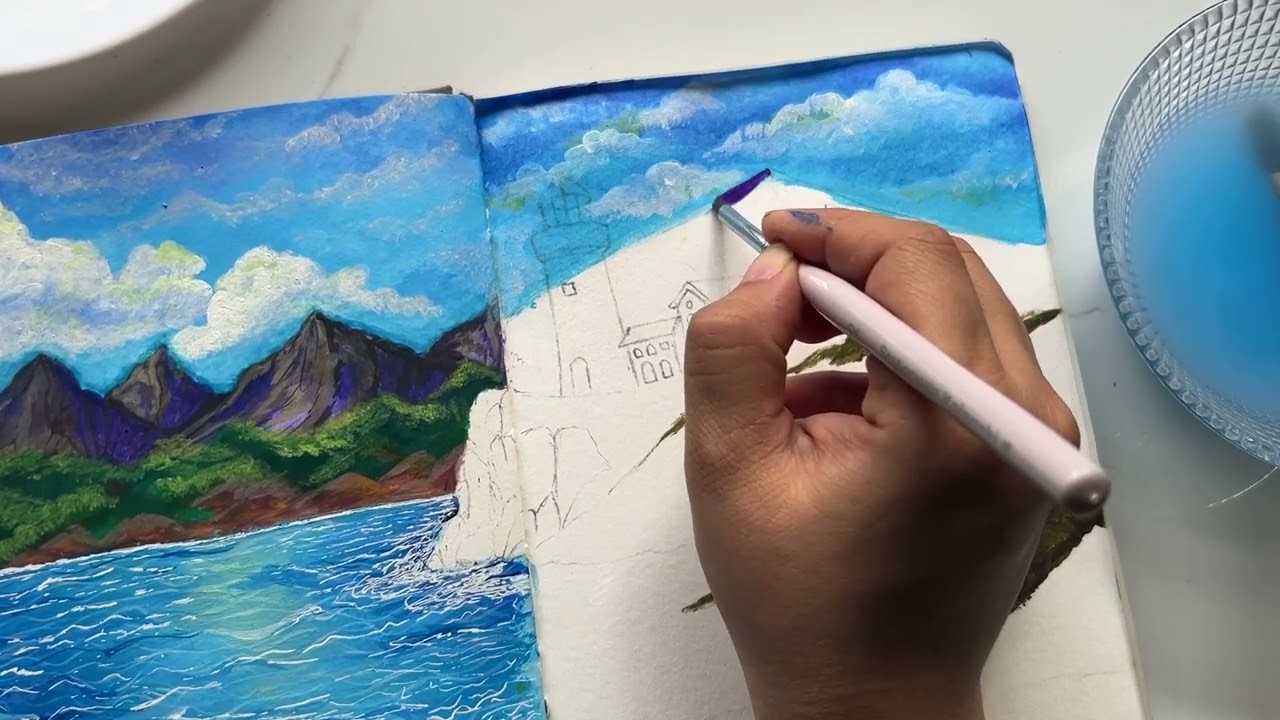 Magical Disney Inspired Landscape Painting ✨ | Step-by-Step Acrylic Tutorial (Full Process)