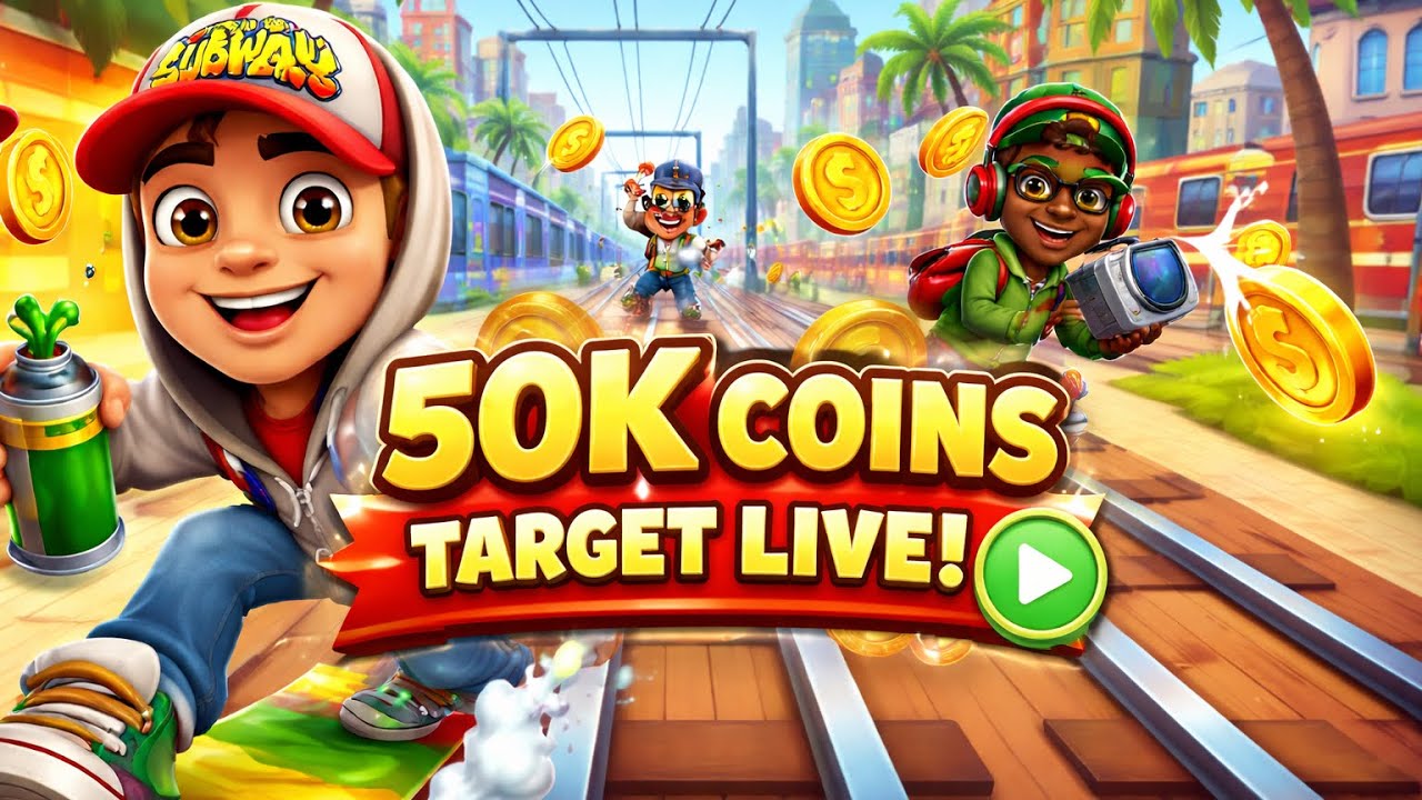 50K Coins Target Live Playing Subway Surfers #subwaysurfers #subwaysurferslive #shortsvideo #shorts