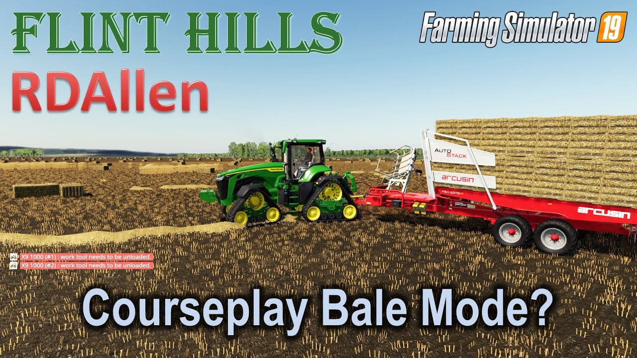 Courseplay Bale Collector Mode!? | E57 Flint Hills | Farming Simulator 19