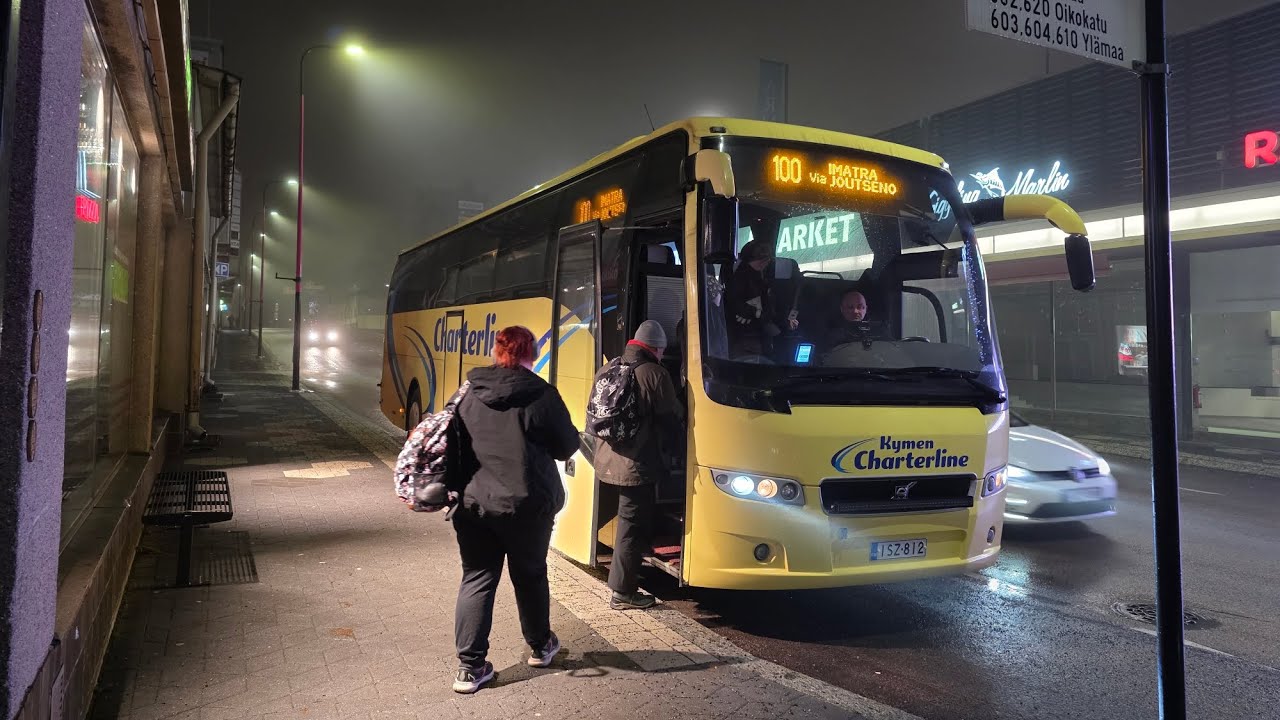 Kymen Charterline 12 Volvo 9500 B9R @ Jouko bus line 100 in Lappeenranta, Finland